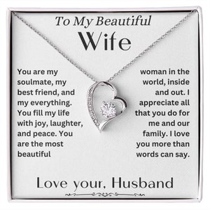 To My Wife Necklace, Husband Gift For Wife, My Future Wife, Anniversary Gift For Wife, Engagement Gift, Gift For Women, Birthday Gift