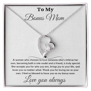 Bonus Mom Gift for Step Mother Gift from Bride, Step Mom Gift for Stepmom Necklace, Step Mom Wedding Gift, Christmas Gift, Mother&#39;s day Gift