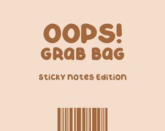 OOPS GRAB BAG - Sticky Notes Edition - Decorative Memo and Notes - Stationery - Kawaii Memo Pad / Sticky Note / Sticky Notes