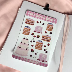 ケーキを食べさせてあげようステッカーシート | スイートジャーナリングステッカー