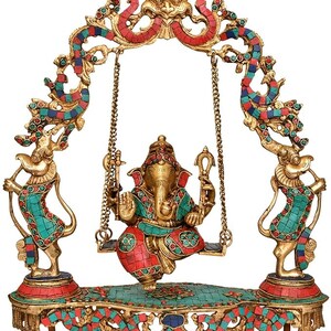16" Beautiful big size Of Lord Ganesh statue / showpiece / home décor/gift item In Brass for home/temple/office