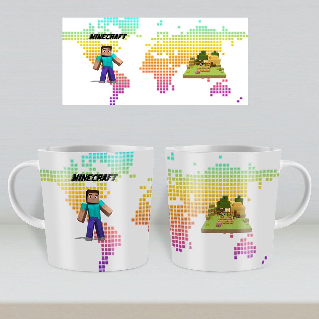 Minecraft Mug Design Mug Wraps Sublimation Designs Custom Etsy UK