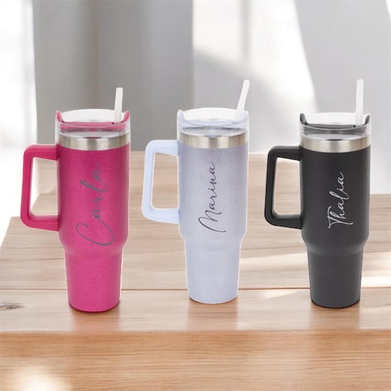 Large 1.1L Insulated Personalized Water Bottle  Water Bottle with Engraved  Name  Christmas Gift  Stainless Steel Water Bottle with Straw