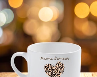 Bol mamie personnalisé en céramique – Cadeau fête des grand-mères – Bol avec poignée personnalisé prénoms petits-enfants – Mamie d’amour