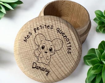 Scatola Per Denti Da Latte In Legno A Tema Dinosauro – Portadenti Per Bambini Con Vani E Fibbia Metallica