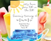 Fun in the Sun Birthday Invitation Summer Birthday Invite Editable Template