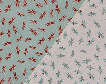 Tossed Dragonfly Mini Print Cotton Fabric – Hugs & Love by Sandy Lee – Henry Glass 26" x 42"