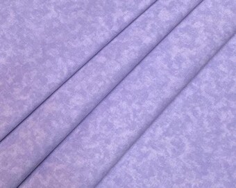 Quilting Fabric Piece: Purple Cloud Swirled Cotton Candy Print Batik