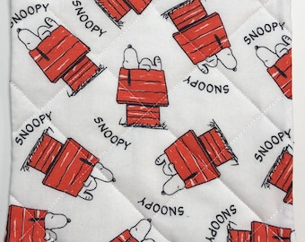 SNOOPY Potholders Hot Pads Table Counter Mats Cotton Fabric Kitchen Essentials Linens Serving Accessories Dips Soup Lunch Party Peanuts FUN