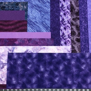Quilter&#39;s Purple Passion Bundle 14pc Assorted Sizes Quilting Sewing Cotton Fabric Piecing Crafting Patchwork Home Decor Patterns Applique