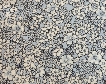 Blue and White Mini Floral Fabric: Keepsake Calico Quilting Cotton from JoAnn