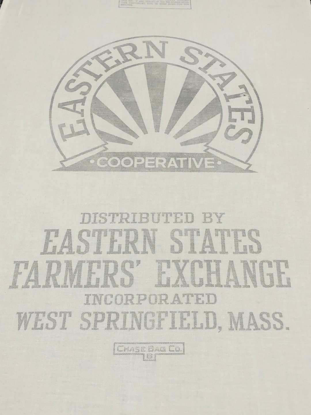 Vintage Feed Sack Panel Chase Bag Co Eastern States Farmers Etsy