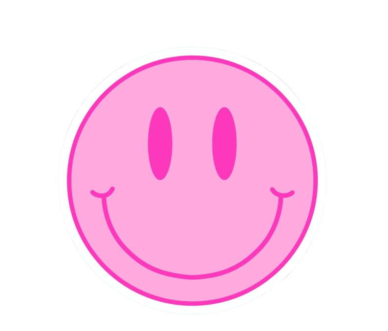 Smiley Face Smiley Face Sticker Vinyl Smiley Face Happy Etsy