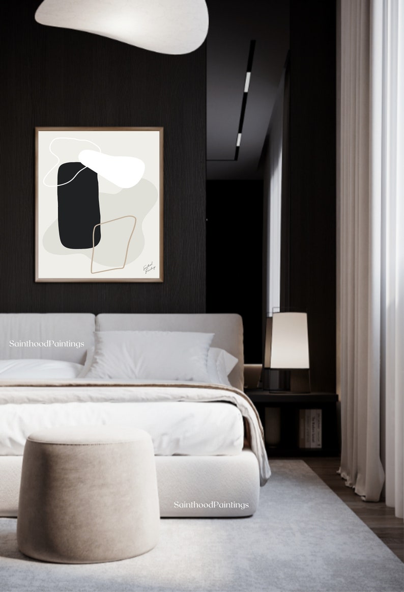 Modern Minimal Neutral Abstract Wall Art Printable Modern Etsy