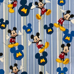 Tkanina Disney Mickey Mouse Tkanina z kreskówek Czysta bawełna Tkanina od The Half Yard
