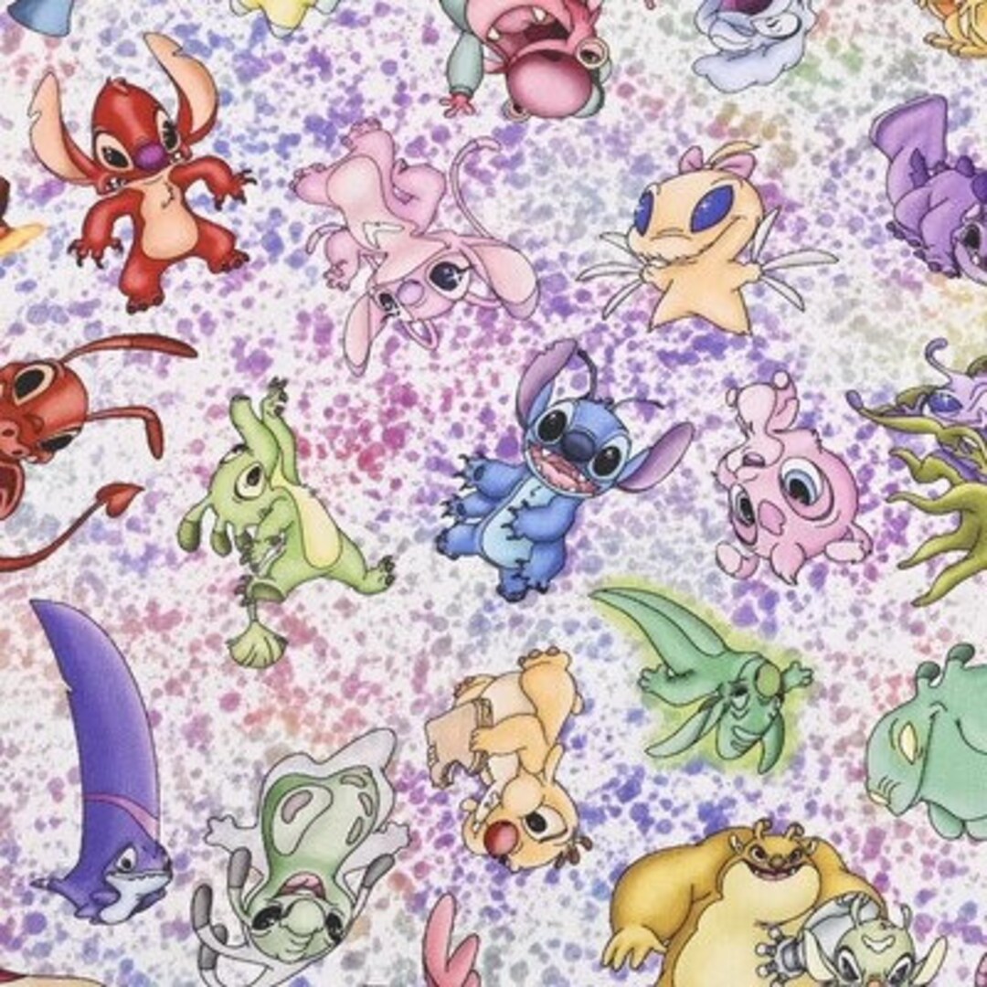 Disney Characters Fabric Stitch and Angel Fabric Animation Etsy