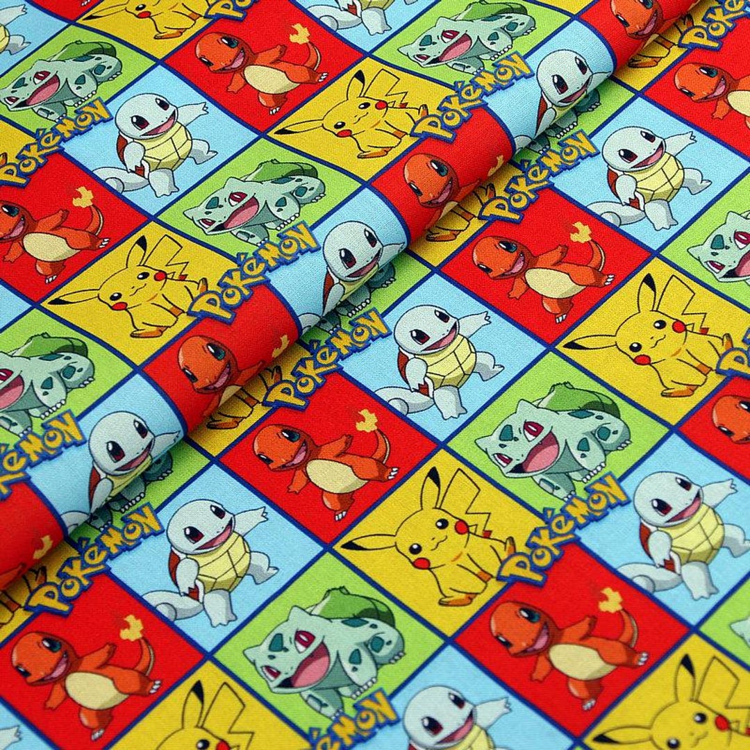 Pokemon Fabric Pocket Monster Fabric Cartoon Fabric Pure Cotton Fabric ...