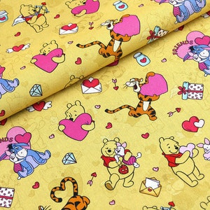 Winnie Puuh Stoff Tigger Piglet Eeyore Stoff Cartoon Stoff Reiner Baumwollstoff von The Half Yard