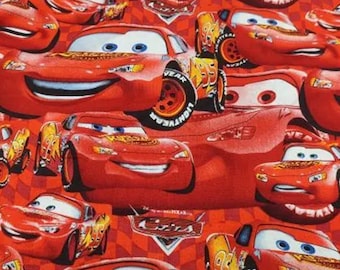 Disney Cars Stoff Lightening McQueen-Stoff reiner Baumwollstoff von The Half Yard
