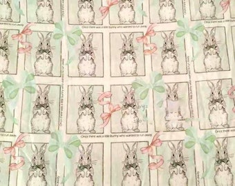 Tissu Peter Rabbit Tissu de bande dessinée Tissu pur coton par mètre