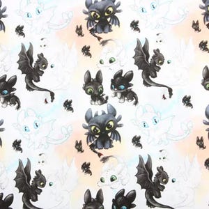 How to Train Your Dragon Fabric Cartoon Fabric Pure cotton Fabric by The Half Yard