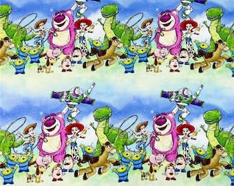 Toy Story Character Fabric Cartoon Fabric Pure cotton Fabric by The Half Yard