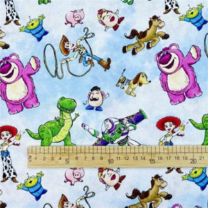Disney Toy Story Fabric Toy Story Buzz Fabric Cartoon Fabric Pure cotton Fabric by The Half Yard