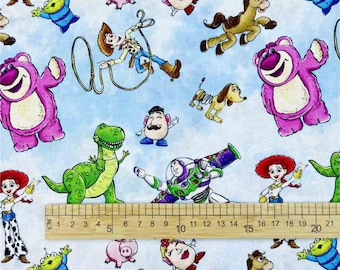Tela de Disney Toy Story Tela de Toy Story Buzz Tela de dibujos animados Tela de algodón puro de The Half Yard