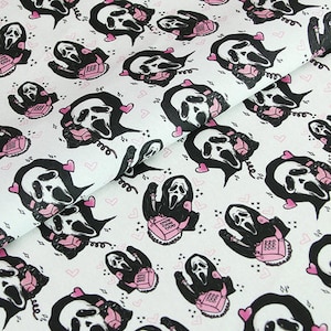 Iconic Horror Villains Character Fabric Scream Horror Halloween Fabric Cartoon Fabric Pure cotton Fabric by The Half Yard