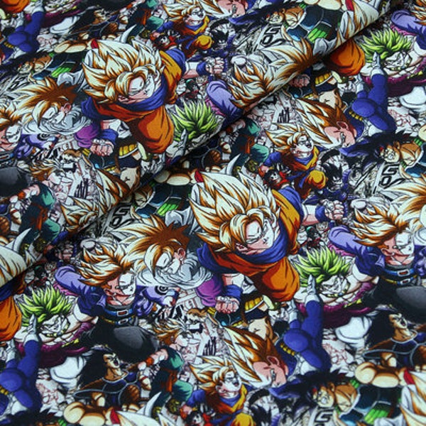 Sun Wukong Fabric Japanese Anime Fabric Animation Fabric Cartoon Fabric Pure cotton Fabric by The Half Yard