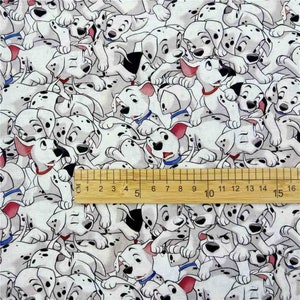 Disney's 101 Dalmatians Fabric Dalmatian Dots Fabric Cartoon Fabric Pure cotton Fabric by The Half Yard