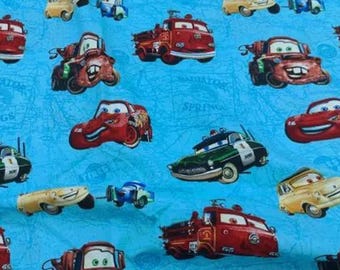 Disney Cars Stoff Lightening McQueen-Stoff reiner Baumwollstoff von The Half Yard