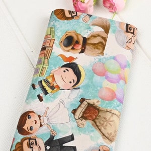 Disney&#39;s UP Collage Print Fabric Cartoon Fabric Pure cotton Fabric by The Half Yard