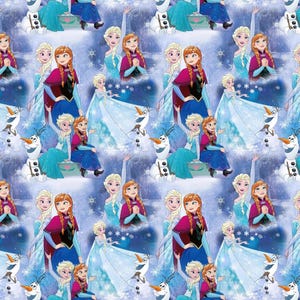 Disney Frozen Fabric Elsa Anna Princess Cartoon Fabric Pure cotton Fabric by The Half Yard