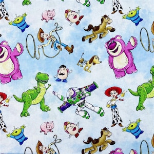 Toy Story Character Fabric Cartoon Fabric Pure cotton Fabric by The Half Yard