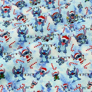 Christmas Stitch Fabric Blue Koala Fabric Animation Fabric Cartoon Fabric Pure cotton Fabric by The Half Yard