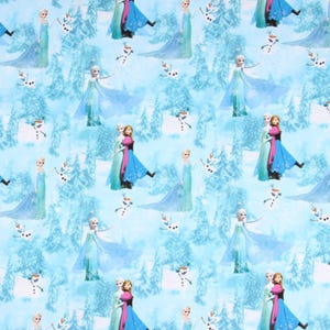 Disney Frozen Fabric Elsa Anna Princess Cartoon Fabric Pure cotton Fabric by The Half Yard