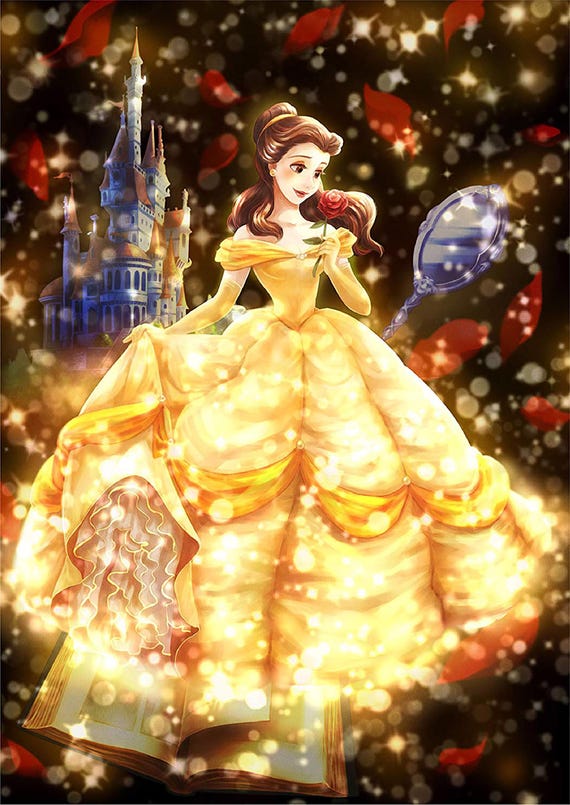 Disney Beauty and the Beast Fabric Panel, 30“ × 42“ Panel, 100 