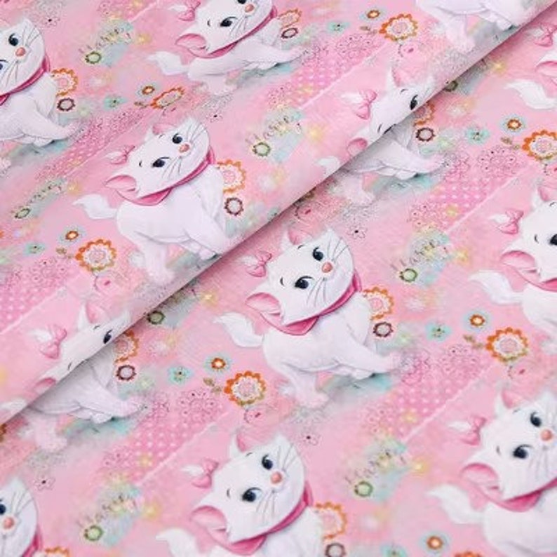 Marie Cat Fabric the Aristocats Fabric Many Faces of Marie - Etsy