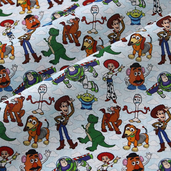 Disney Toy Story Tissu Toy Story Buzz Tissu Dessin animé Tissu pur coton par The Half Yard