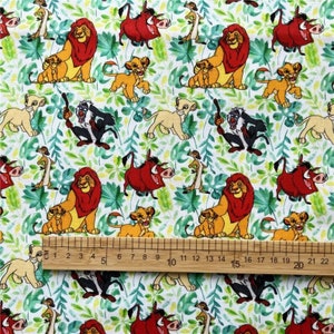 Lion King Fabric Simba Fabric Cartoon Fabric Pure cotton Fabric by The Half Yard