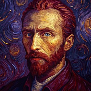 Vincent van Gogh Inspired Art Print Fabric Panel, 31“ × 31“ Panel, 100% Cotton Fabric
