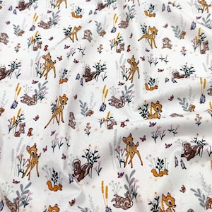 Bambi Fabric Cartoon Fabric Pure cotton Fabric by The Half Yard