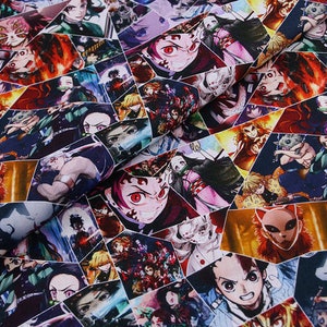 Japanese Anime Fabric Animation Fabric Cartoon Fabric Pure cotton Fabric by The Half Yard