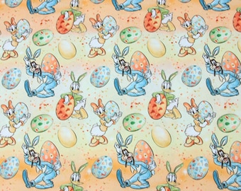 Donald Duck and Goofy Easter Fabric 100% cotton Fabric by The Half Yard Disney Easter Fabric