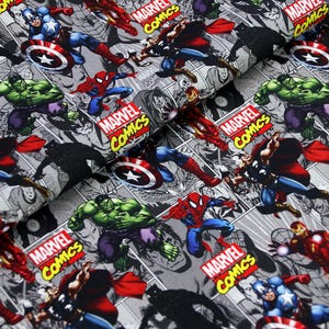 Marvel Comics Fabric Super Hero Fabric Animation Fabric Cartoon Fabric Pure cotton Fabric by The Half Yard