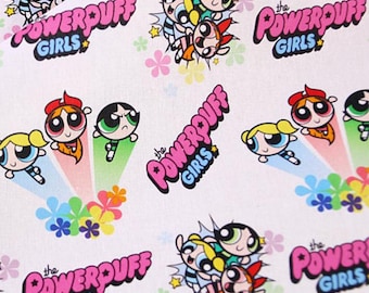 Powerpuff Girls Fabric Animation Fabric Cartoon Fabric Pure cotton Fabric by The Half Yard