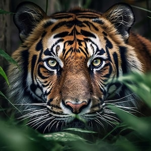 Tiger Head Fabric Panel, 18“ × 32“ Panel, 100% Cotton Fabric