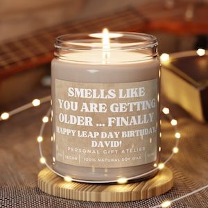 Happy Leap Day Birthday Gift, Funny Birthday Gift, Personalized Birthday Candle, Leap Day Birthday, February 29 Gift, Leap Year Gift for him