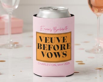 Veuve Before Vows Coozie, Last Rendez Veuve Slim Can Cooler, Custom Bachelorette Party Favors, Bridal Party Bridesmaid Gifts Can Holder